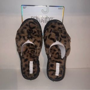 Glitter cheetah/ leopard slippers
